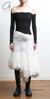 marc le bihan silk skirt 25302 E23 off-white